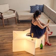 iluminação com puff em luz de led