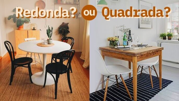 Mesa de jantar redonda ou quadrada? Qual escolher?